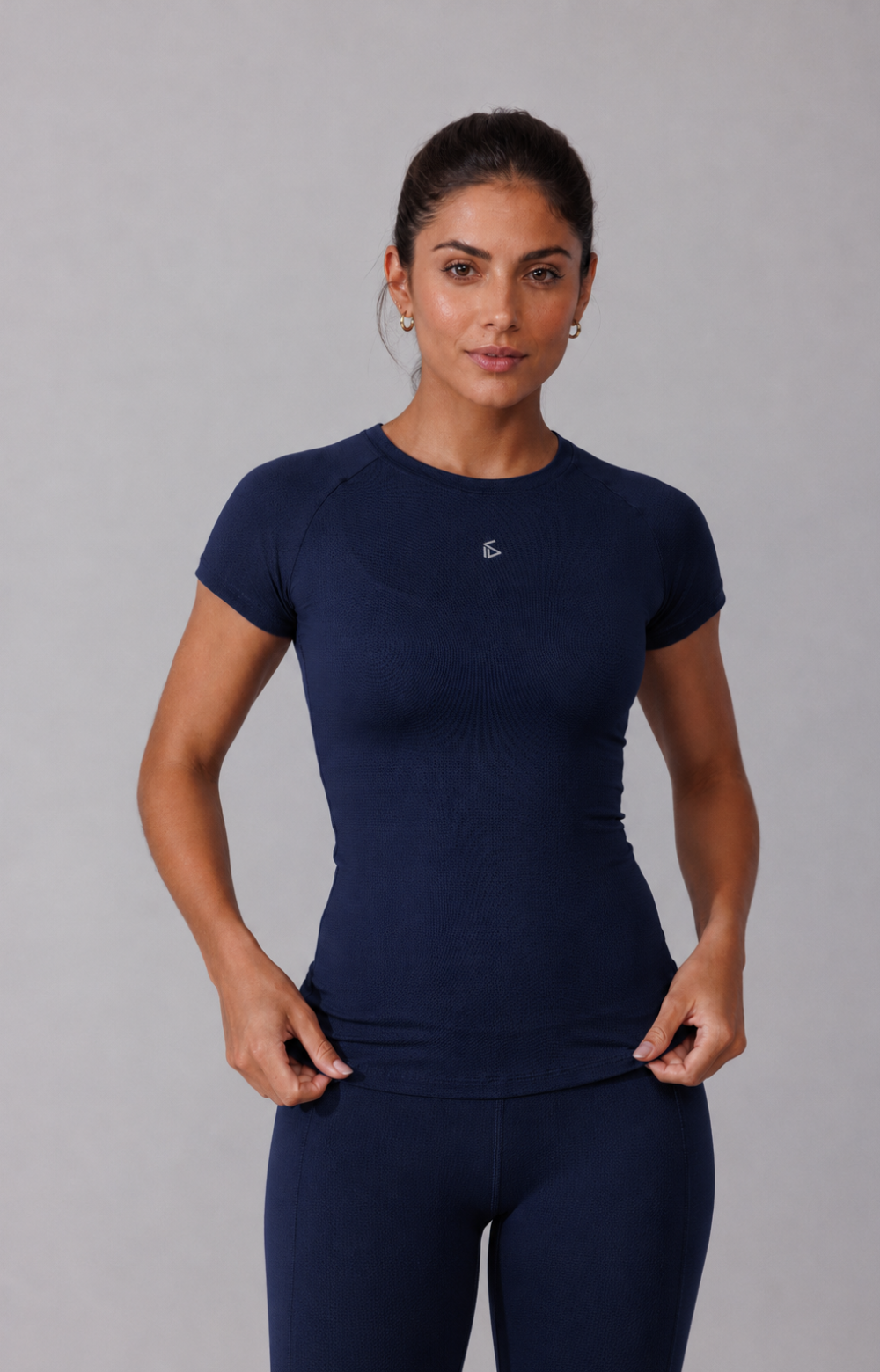 T-shirt Slim Marine | Dry - Manga Curta